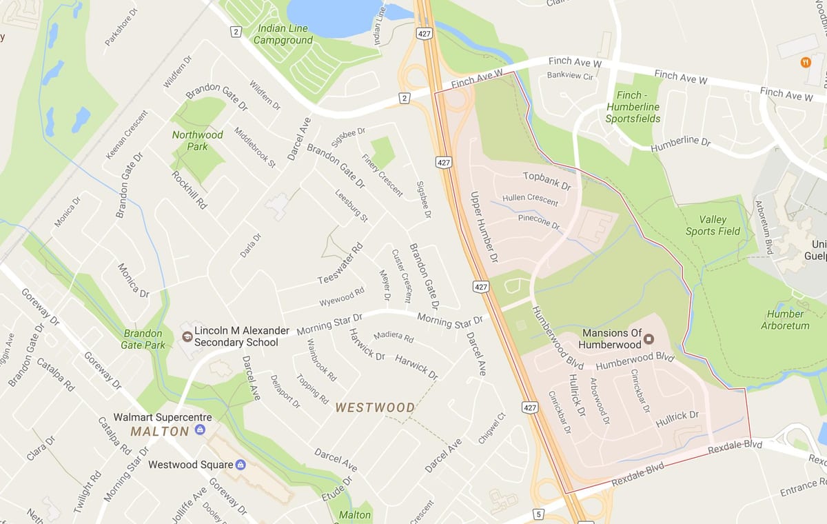 Քարտեզ շրջակայքի ՝ Տորոնտոյի