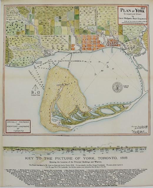 Քարտեզ Յորք Տորոնտոյի 1787-1884 мультяшной տարբերակը