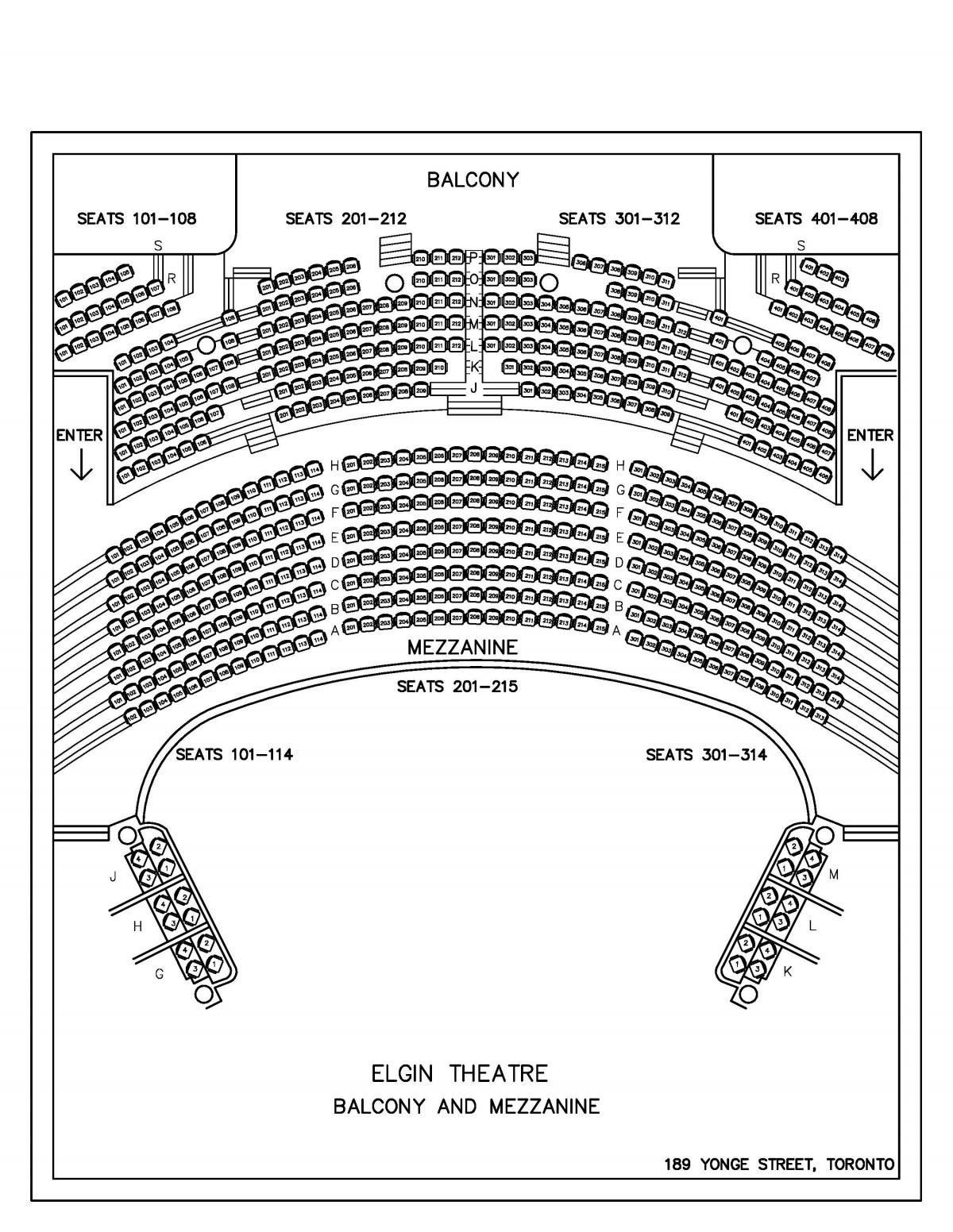 Քարտեզ Elgin և ձմեռային այգի թատրոնի