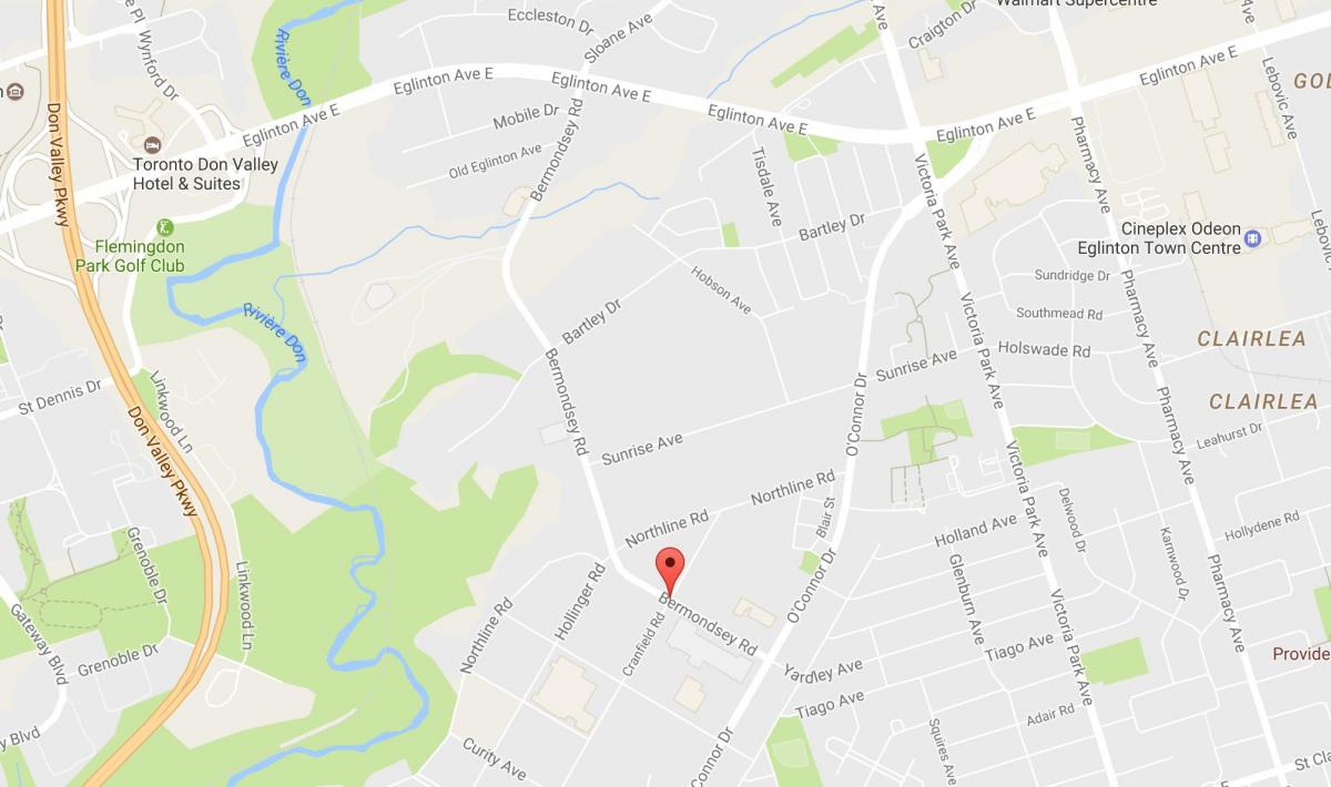 Քարտեզ Бермондси Toronto Road