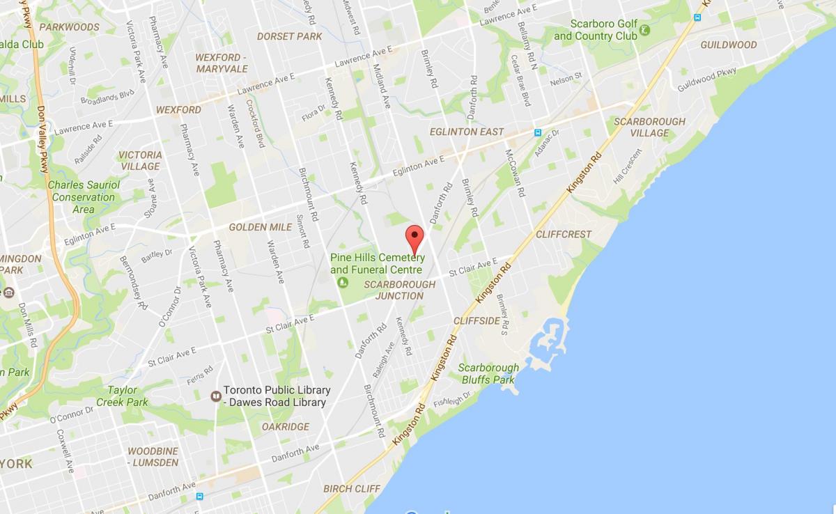 Քարտեզ Данфорт Toronto Road