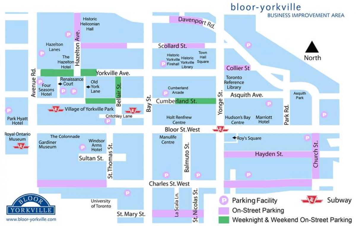 Քարտեզ Բլուր-Йорквилл կայանատեղի