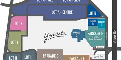 Քարտեզ կենտրոնի yorkdale կայանատեղի