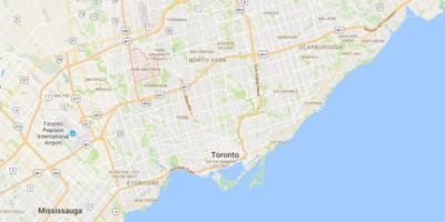 Քարտեզ Ջեյն եւ Финч շրջան Տորոնտոյում