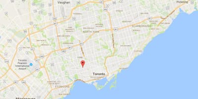 Քարտեզ Wallace Էմերսոն շրջան Տորոնտոյում