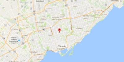 Քարտեզ yonge եւ eglinton շրջան Տորոնտոյում