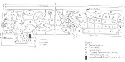 Քարտեզ Մաունթ-плезант գերեզմանոցում