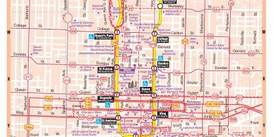 Քարտեզ մետրոյի Տորոնտո քաղաքից